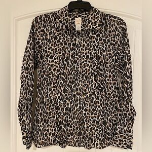 NWT Jcrew animal print shirt Size 0 Color: Leopard print